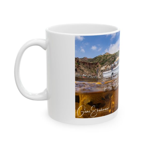 Ceramic Mug 11oz. Dive boat and kelp. - Image 3