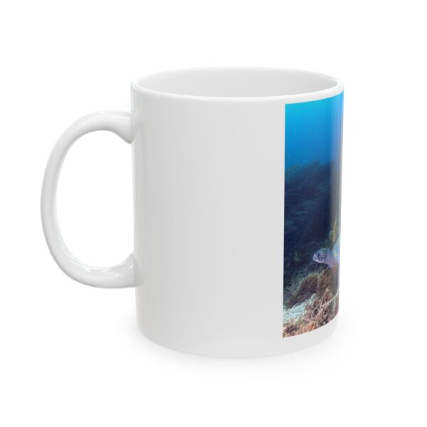 Ceramic Mug 11oz. Turtle on reef. - Image 3