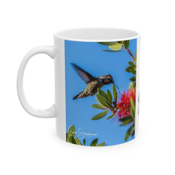 Ceramic Mug 11oz. Hummingbird in flght. - Image 3