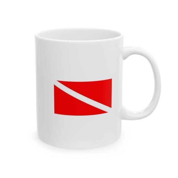 Ceramic Mug 11oz. Turtle, dive flag opposite side. - Image 4