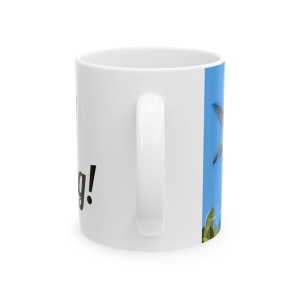 Ceramic Mug 11oz. Hummingbird in flght. - Image 2