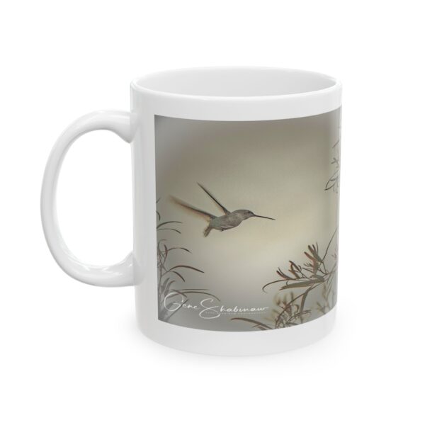 Ceramic Mug 11oz. Hummingbird in flight! - Image 3