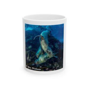Ceramic Mug 11oz. Sea Lions at play.
